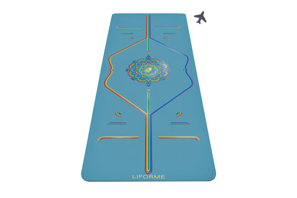 Unisex Bleu Multicolore Signature Tapis De Yoga Liforme Blue Sky Rainbow - EGG-0326079