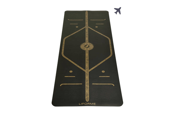 Unisex Noir Doré Travel Tapis De Yoga Liforme Black & Gold - ZVI-2220153